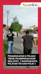 Detik-detik penangkapan 8 pelaku teror pelemparan bom molotov, 3 di antaranya pecatan Polri dan TNI