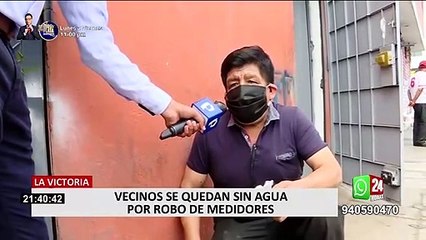 La Victoria: ladrón roba medidor de agua y deja sin agua a vecino