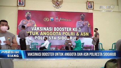 Turun Langsung Tangani Covid-19, Polisi Sidoarjo di Vaksin Booster