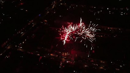 The fireworks at night are so beautiful