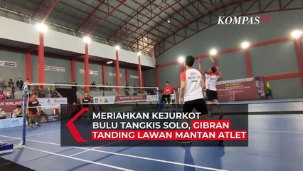 Ketika Wali Kota Gibran Bertanding Badminton Melawan Mantan Atlet Nasional Sigit Budiarto