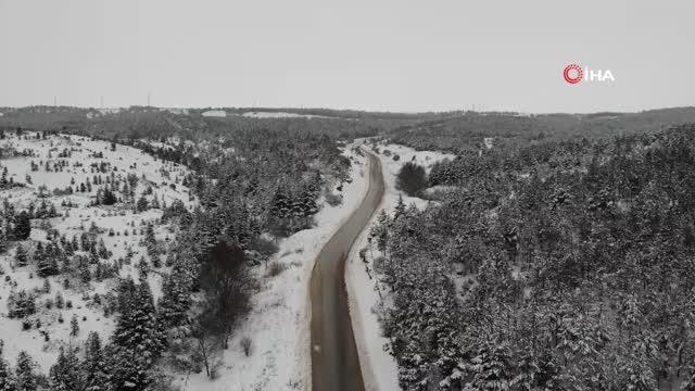 Eskişehir Kent Ormanı'ndan doyumsuz kış manzaraları