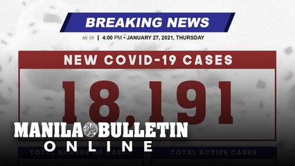 DOH reports 18,191 new cases, bringing the national total to 3,493,447, as of JANUARY 27, 2021