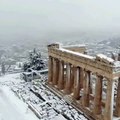 O dia em que a Acrópole de Atenas acordou coberta de neve