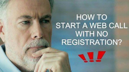 How to start a web call with no registration?