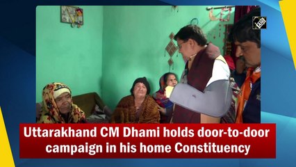 Uttarakhand CM Dhami holds door-to-door campaign in his home Constituency