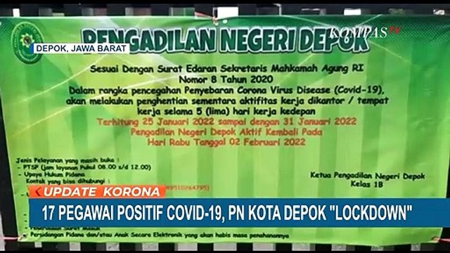 17 Pegawai Terkonfirmasi Positif Covid-19, PN Kelas 1B Kota Depok Lockdown!