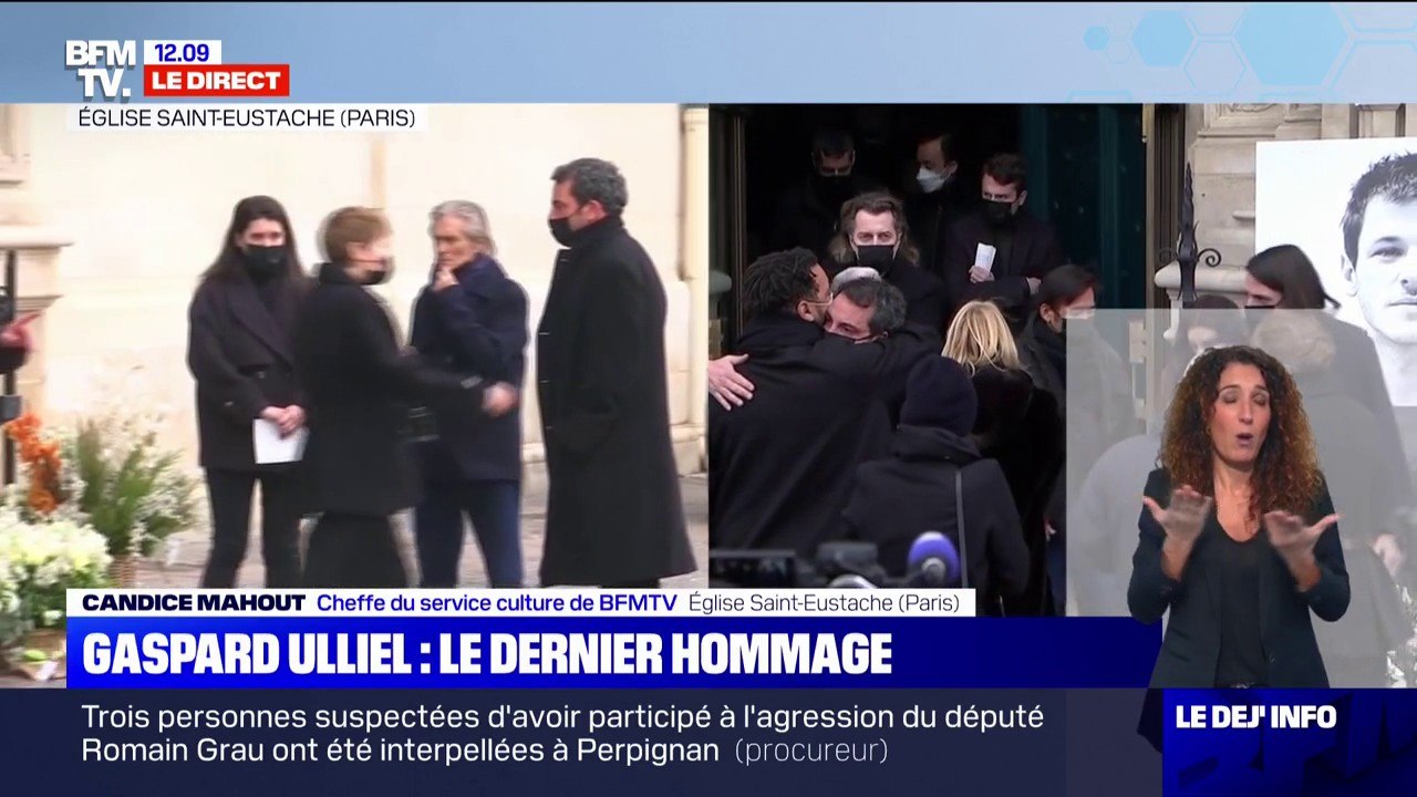 La cérémonie d'hommage à Gaspard Ulliel se termine à Saint-Eustache