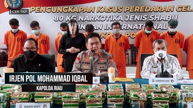 CEK TKP - Polda Riau Ungkap Penyelundupan 80 Kg Sabu (3/3)