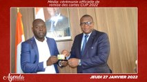 Agenda de la semaine du 24 au 29 Janvier 2022-Média- cérémonie officielle de remise des cartes CIJP 2022