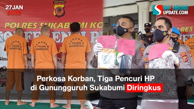 Perkosa Korban, Tiga Pencuri HP di Gunungguruh Sukabumi Diringkus