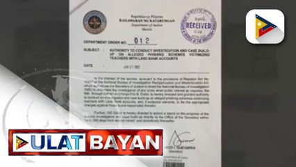 NBI, inatasan na ng DOJ na imbestigahan ang phishing scheme na nakapambiktima ng 20 guro