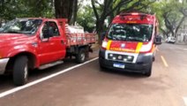 Ciclista fica ferido após se envolver em colisão com caminhonete na Rua Mato Grosso