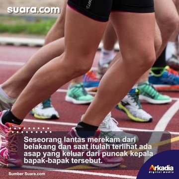 Viral Kepala Bapak-bapak Sampai Berasap Pasca Olahraga, Warganet Ributkan Mirip Sosok Ini