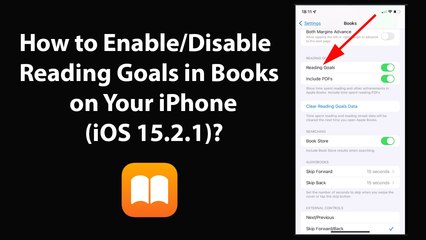 How to Enable/Disable Reading Goals in Books on Your iPhone (iOS 15.2.1)?