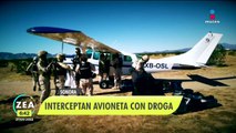 Fuerza Aérea Mexicana intercepta avioneta cargada de droga en Sonora