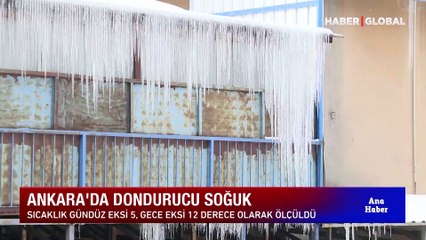 Ankara'da işe gidenlerin buz mesaisi! Evden çıkanlar araçlarındaki kar ve buzu temizledi