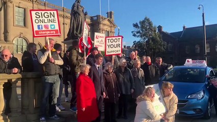 Protest against closure of South Tyneside driving test centre