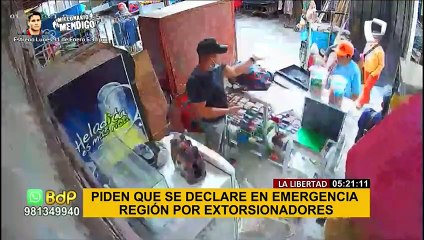 La Libertad: piden que se declare en emergencia la región por casos de extorsión
