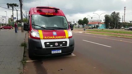 Ciclista fica ferido gravemente em colisão com moto na Av. Brasil