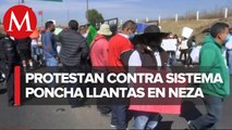 Manifestación de habitantes de Nezahualcóyotl: Rechazan peajes