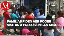 Protestan familiares de internos por titular del penal de San Miguel en Puebla