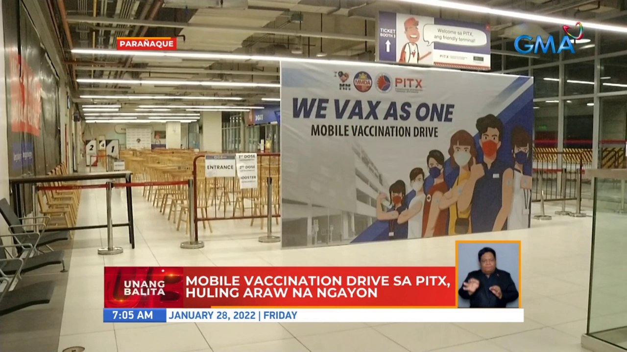 Mobile vaccination drive sa PITX, huling araw na ngayon | UB