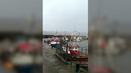 Storm Corrie hits Scottish Coast