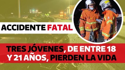 Álvaro, Ariel y Anaís, los 3 amigos entre 18 y 21 años muertos ayer en un fatal accidente