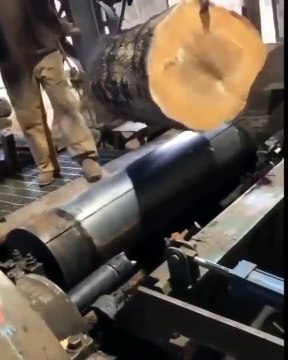 Cette usine fabrique du placage en bois et c'est impressionnant