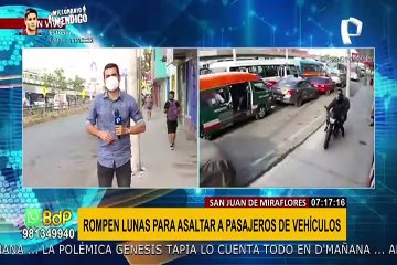 SJM: delincuentes rompen lunas de autos para robar pertenencias a pasajeros