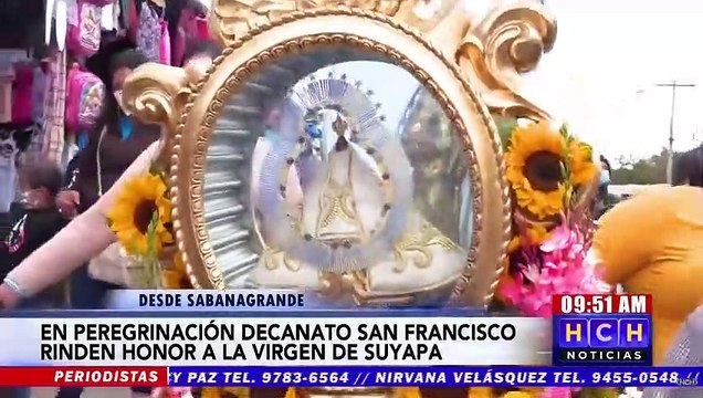 En peregrinación desde Sabanagrande, el Decanato San Francisco rinde honor a la Virgen de Suyapa