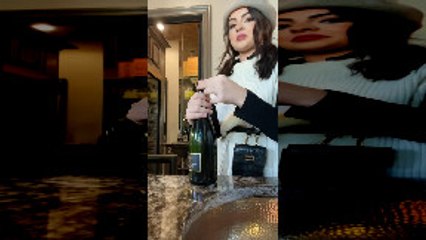 Champaigne Bottle Unexpectedly Ejects Cork