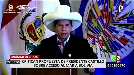 Ciudadanos muestran indignación tras declaraciones de Pedro Castillo sobre mar para Bolivia