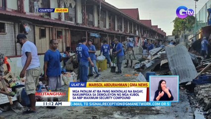 Mga patalim at iba pang matatalas na bagay, nakumpiska sa demolisyon ng mga kubol sa NBP... | BT