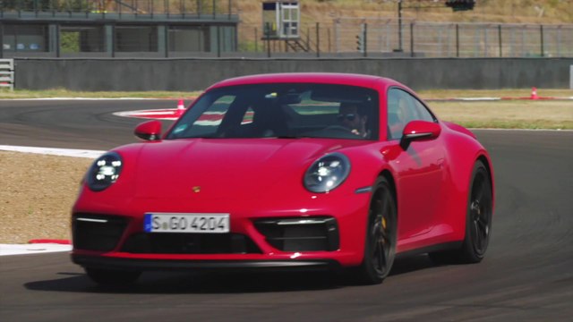 The new Porsche 911 Carrera GTS Coupe in Carmine Red Driving Video