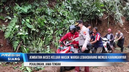 Polres Pekalongan Membangun Jembatan Darurat