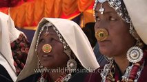 Women of rung tribe in traditional dresses and jewellery