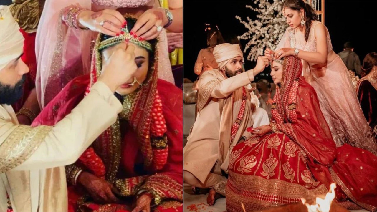 Mouni Roy पति Sooraj Nambiar से सिंदूर लगवाकर मंडप में रोने लगी; Check out | FilmiBeat