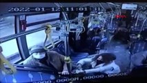 Sarıyer'de 2 İETT otobüsünün çarpıştığı kaza kamerada