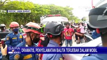 Petugas Damkar Kota Depok Evakuasi Bocah 4 Tahun yang Terkunci Didalam Mobil