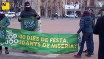 La Plataforma Stop Jocs Olímpics escridassa Aragonès a Balaguer i el portaveu es reuneix en privat amb el president