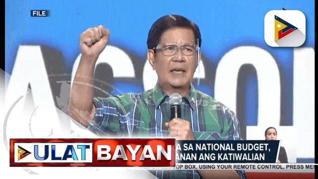 Sen. Lacson: Sistema para sa national budget, babaguhin para malabanan ang katiwalian Paglaban sa korapsyon, isa sa mga agenda ni Sen. Pacquiao Pondo para sa mga manggagawa, ipinaglalaban ni Ka Leody De Guzman COVID-19 response, tinututukan ni Manila