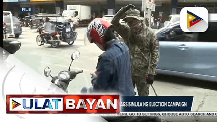 Télécharger la video: PNP, mahigpit ang pagbabantay sa pagsisimula ng election campaign; Higit 500 lugar, ikinukonsiderang election hotspots