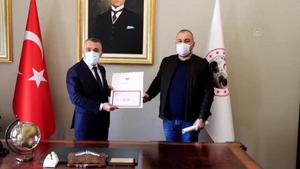 KIRKLARELİ - Karda kalan araçları kurtarmak için İstanbul'a giden çekici sürücülerine "teşekkür belgesi"