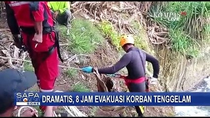 Berlangsung Dramatis, Evakuasi Jenazah Tenggelam Butuh 8 Jam Lamanya Karena Medan yang Berbahaya
