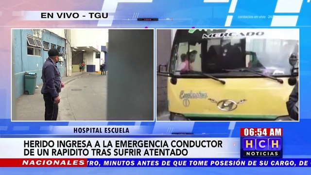 ¡Terrible! Pistoleros atentan contra chofer de bus en Comayagüela