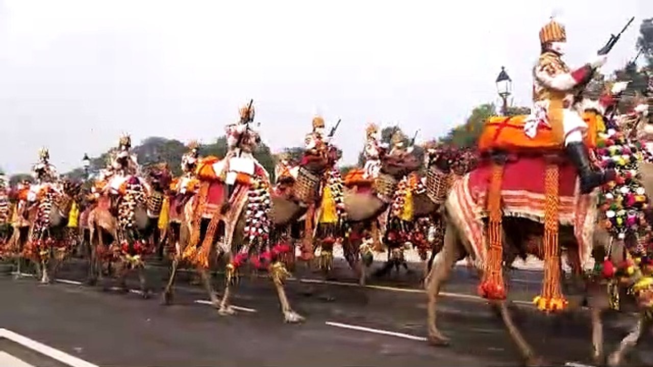 राजपथ पर पहली बार बीएसएफ का ऊंट दस्ते के साथ फायर पावर डिस्पले
