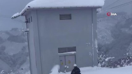 Elektrik arıza ekibi patlamadan saniyelerle kurtuldu