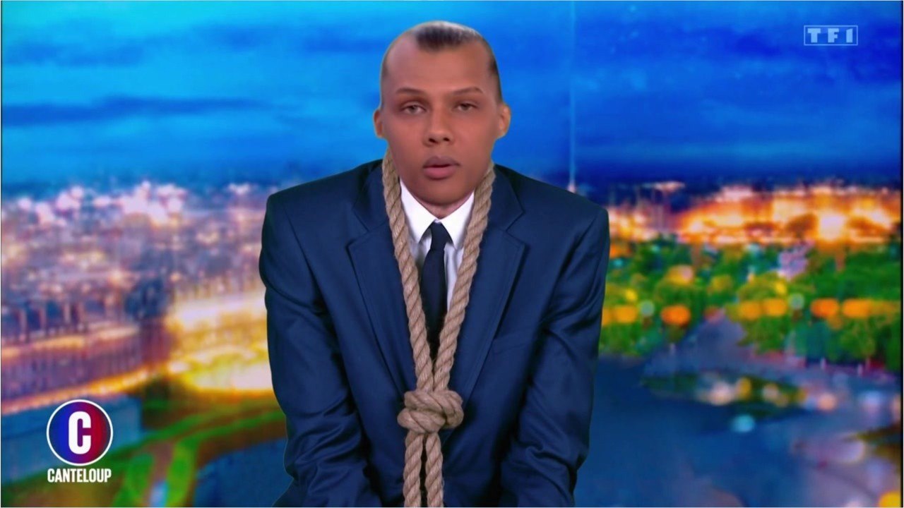 Voici -  Stromae la corde au cou dans C'est Canteloup : Alessandra Sublet réagit à la polémique